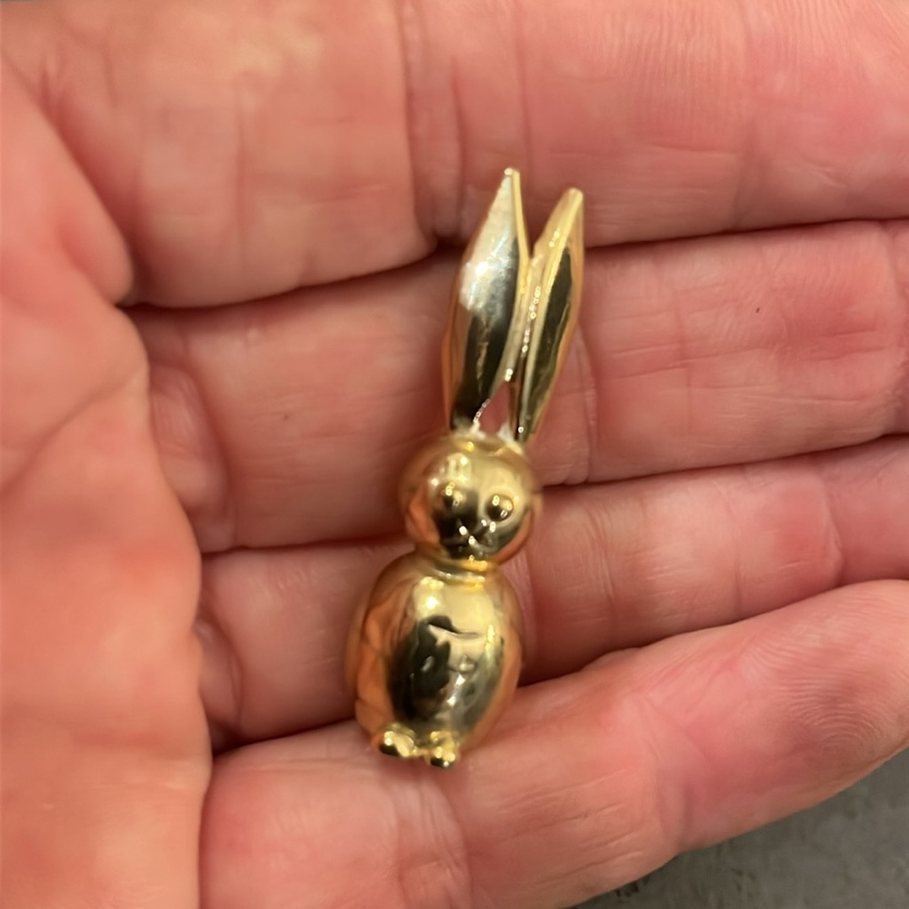 Vintage Brass Bunny & Egg Miniature Figurines - Picture 14 of 15